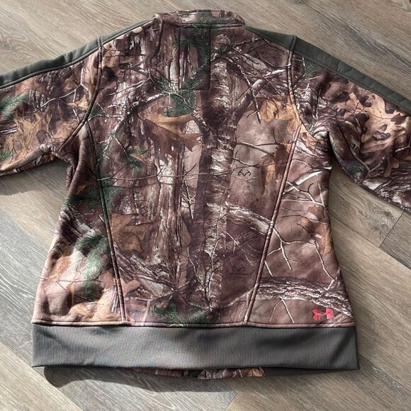 Under Armour Fleece Jacket Womens Size L Ayton Realtree Camo UA Storm Full Zip - Picture 15 of 15